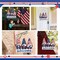 Patriotic Welcome Door Decor 4th of July Wooden Sign Red Blue White Retro Gnome Memorial Day Door Hanger Decoration for Independence Day Porch Wall Window